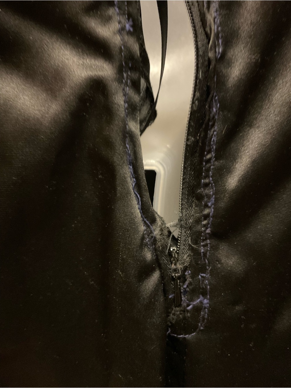 Lenovia gown formal dress black satin cut outs - Picture 8 of 16